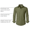 JEMITOP Men Stretch Business Casual Dress Shirts(Army Green)