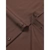JEMITOP Men Stretch Business Casual Dress Shirts(Brown)