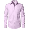 JEMITOP Men Stretch Business Casual Dress Shirts(Lavender Purple)
