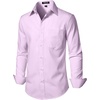 JEMITOP Men Stretch Business Casual Dress Shirts(Lavender Purple)