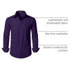 JEMITOP Men Stretch Business Casual Dress Shirts(Purple)