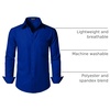 JEMITOP Men Stretch Business Casual Dress Shirts(Royal Blue)