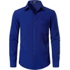 JEMITOP Men Stretch Business Casual Dress Shirts(Royal Blue)