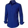 JEMITOP Men Stretch Business Casual Dress Shirts(Royal Blue)