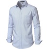 JEMITOP Men Stretch Business Casual Dress Shirts(White Blue Polka Dots)