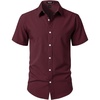 JEMITOP Mens Casual Stretch Wrinkle-Free Textured Shirts