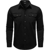 JEMITOP Mens Vintage Stretch Work Cargo Shirts(Black)