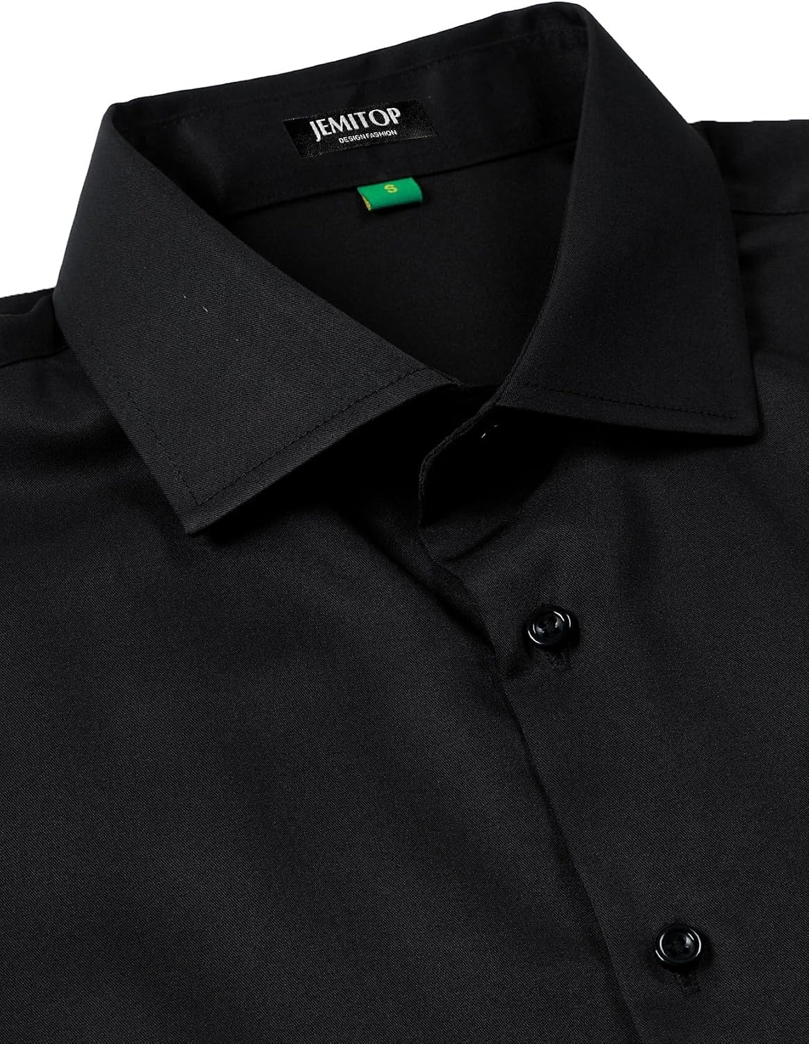image:imageJEMITOP Mens French Cuff Dress Shirt Regular FitBlack