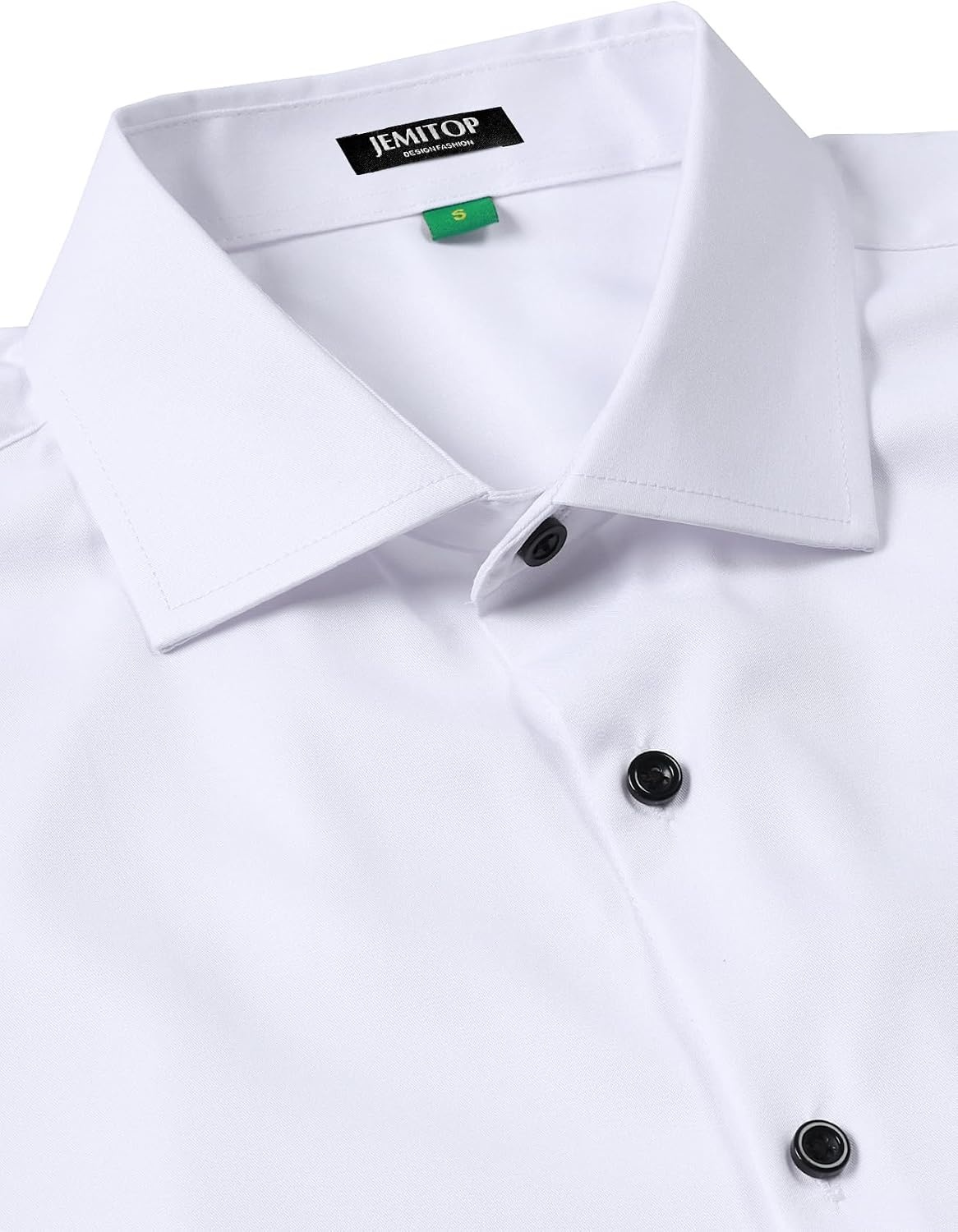 image:imageJEMITOP Mens French Cuff Dress Shirt Regular FitModern White