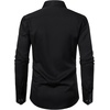 JEMITOP Mens French Cuff Dress Shirt Regular Fit(Black)