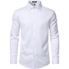 JEMITOP Mens French Cuff Dress Shirt Regular Fit(Classic White)