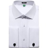 JEMITOP Mens French Cuff Dress Shirt Regular Fit(Classic White)