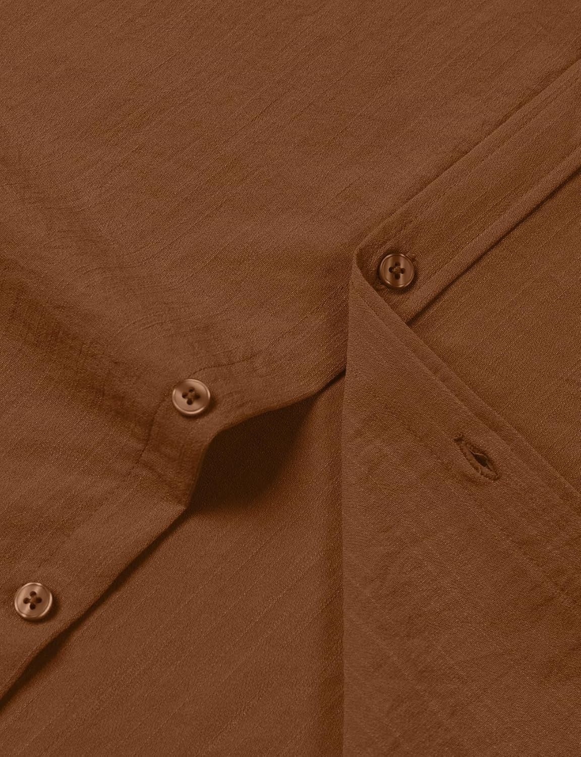 image:imageJEMITOP Mens Stretch Textured Short Sleeve Casual ShirtBurnt Brown
