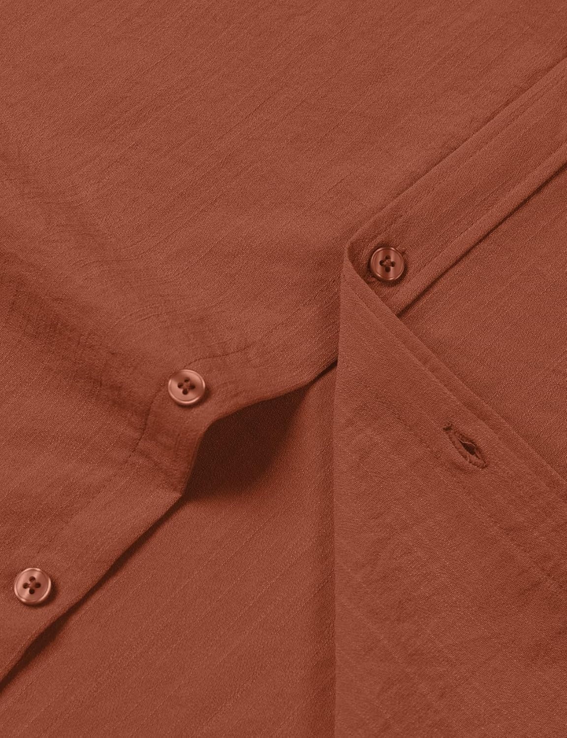image:imageJEMITOP Mens Stretch Textured Short Sleeve Casual ShirtBurnt Orange
