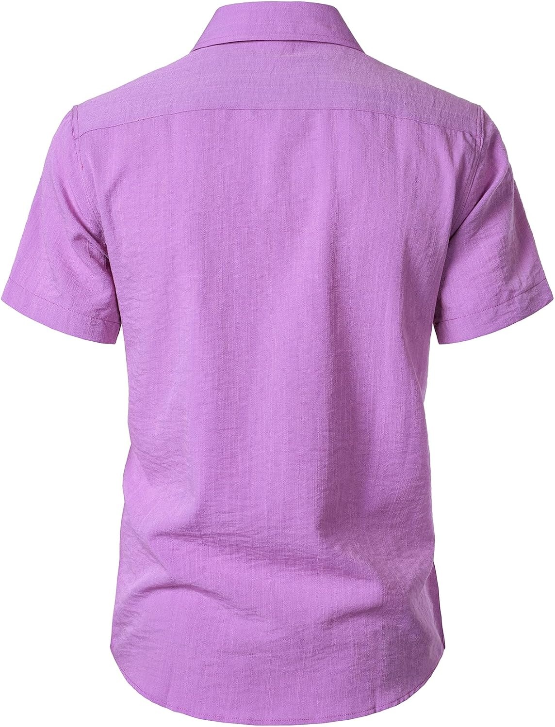 image:imageJEMITOP Mens Stretch Textured Short Sleeve Casual ShirtPurple Red