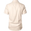 JEMITOP Mens Stretch Textured Short Sleeve Casual Shirt(Beige)