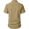 JEMITOP Mens Stretch Textured Short Sleeve Casual Shirt(Dark Khaki)