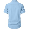 JEMITOP Mens Stretch Textured Short Sleeve Casual Shirt(Light Blue)
