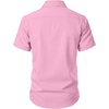 JEMITOP Mens Stretch Textured Short Sleeve Casual Shirt(Pink)