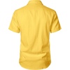 JEMITOP Mens Stretch Textured Short Sleeve Casual Shirt(Yellow)
