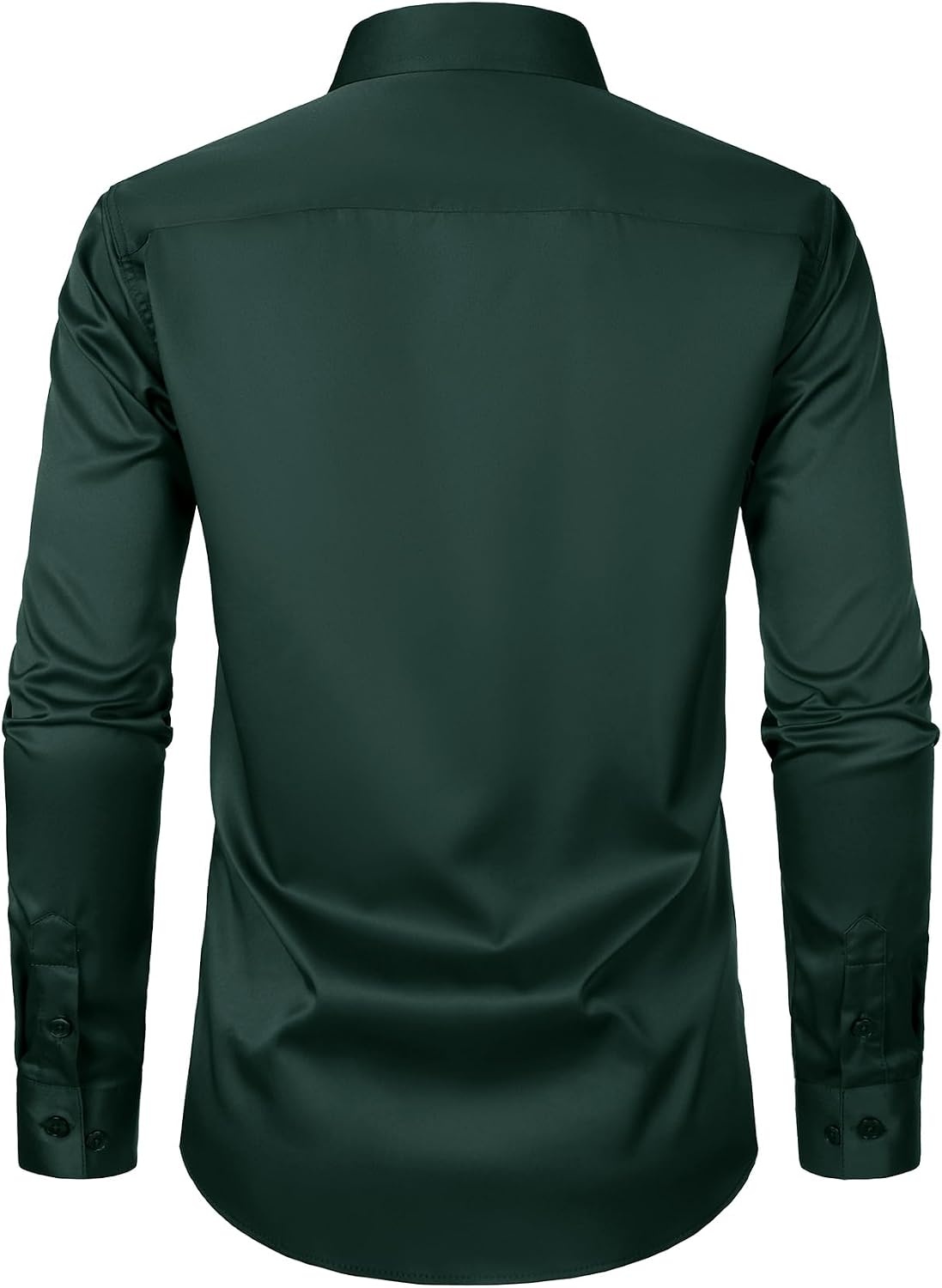 image:imageJEMITOP Mens Stretch Slim Fit Dress ShirtsDark Green