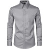 JEMITOP Men’s Stretch Slim Fit Dress Shirts(Grey)