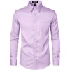 JEMITOP Men’s Stretch Slim Fit Dress Shirts(Lavender Purple)