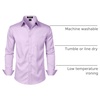 JEMITOP Men’s Stretch Slim Fit Dress Shirts(Lavender Purple)