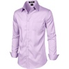 JEMITOP Men’s Stretch Slim Fit Dress Shirts(Lavender Purple)