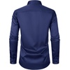JEMITOP Men’s Stretch Slim Fit Dress Shirts(Navy Blue)