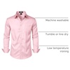 JEMITOP Men’s Stretch Slim Fit Dress Shirts(Pink)