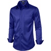 JEMITOP Men’s Stretch Slim Fit Dress Shirts(Royal Blue)