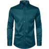 JEMITOP Men’s Stretch Slim Fit Dress Shirts(Teal)
