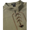 JEMITOP Men’s Retro Pirate Renaissance Costume Shirts(Army Green)