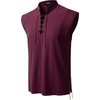 JEMITOP Men’s Retro Pirate Renaissance Costume Shirts(Burgundy)