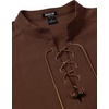 JEMITOP Men’s Retro Pirate Renaissance Costume Shirts(Coffee)