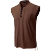 JEMITOP Men’s Retro Pirate Renaissance Costume Shirts(Coffee)