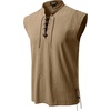 JEMITOP Men’s Retro Pirate Renaissance Costume Shirts(Dark Khaki)