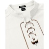 JEMITOP Men’s Retro Pirate Renaissance Costume Shirts(Ivory White)