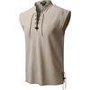 JEMITOP Men’s Retro Pirate Renaissance Costume Shirts(Khaki)