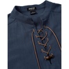 JEMITOP Men’s Retro Pirate Renaissance Costume Shirts(Navy Blue)
