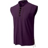JEMITOP Men’s Retro Pirate Renaissance Costume Shirts(Purple)