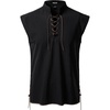 JEMITOP Men’s Retro Pirate Renaissance Costume Shirts(Black)