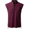 JEMITOP Men’s Retro Pirate Renaissance Costume Shirts(Burgundy)