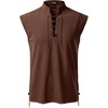 JEMITOP Men’s Retro Pirate Renaissance Costume Shirts(Coffee)