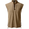 JEMITOP Men’s Retro Pirate Renaissance Costume Shirts(Dark Khaki)
