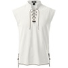 JEMITOP Men’s Retro Pirate Renaissance Costume Shirts(Ivory White)