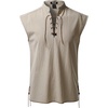 JEMITOP Men’s Retro Pirate Renaissance Costume Shirts(Khaki)