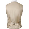 Men’s Deep-V 3-Button Formal Wedding Dress Vest(Beige)