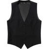 Men’s Deep-V 3-Button Formal Wedding Dress Vest(Black)